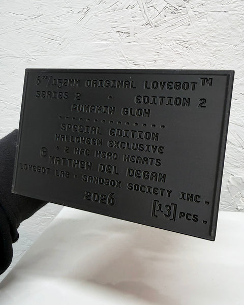 6" PUMPKIN GLOW IN THE DARK Lovebot - 6" / 155mm Designer Toy - Edition Ltd. to 13 pcs.