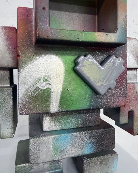 BURNT CARNIVAL - 1ft Concrete Lovebot Sculpture