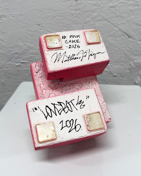 PINK CAKE - 1ft Concrete Lovebot Sculpture