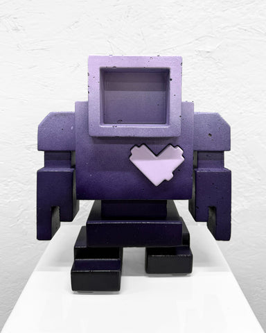 BBLK1-22 - 1ft Concrete Lovebot Sculpture