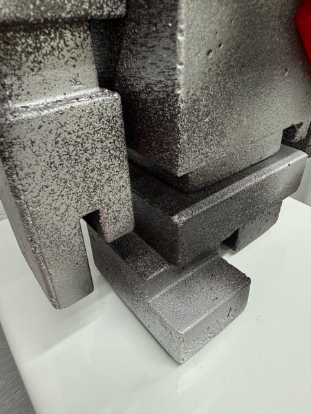 RAFFLE Tickets* - BURNT SILVER - 1ft Concrete Lovebot Sculpture