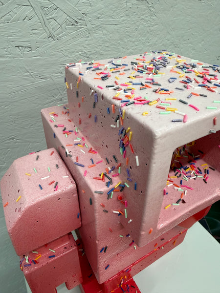 STRAWBERRY SUNDAE - 1ft Concrete Lovebot Sculpture