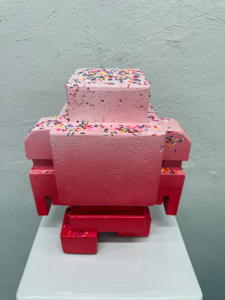 STRAWBERRY SUNDAE - 1ft Concrete Lovebot Sculpture