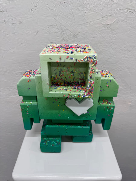 LIME SUNDAE - 1ft Concrete Lovebot Sculpture