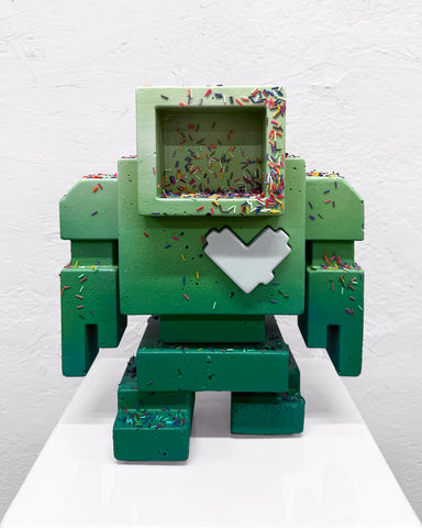 LIME SUNDAE - 1ft Concrete Lovebot Sculpture