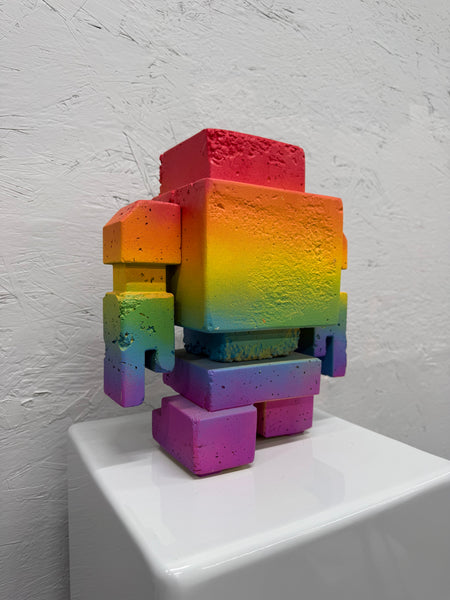 ROCK RAINBOW - 1ft Concrete Lovebot Sculpture