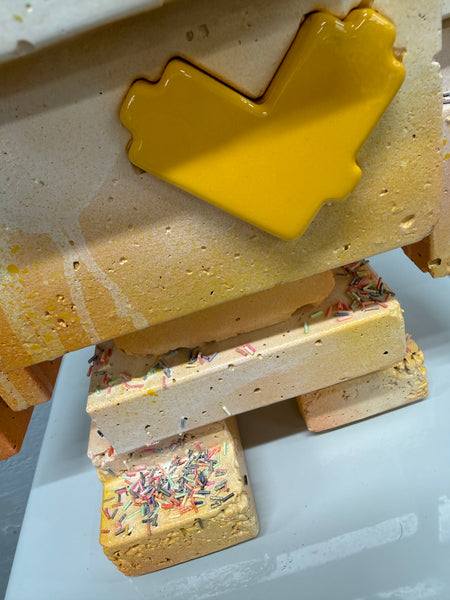LEMON CUSTARD SUNDAE - 1ft Concrete Lovebot Sculpture