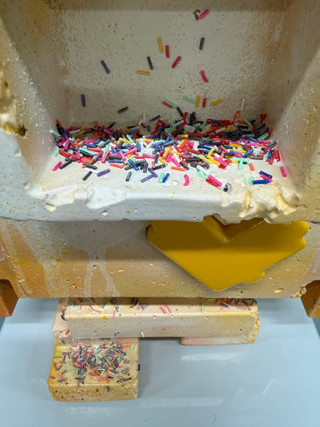 LEMON CUSTARD SUNDAE - 1ft Concrete Lovebot Sculpture