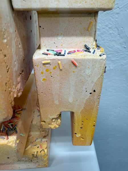 LEMON CUSTARD SUNDAE - 1ft Concrete Lovebot Sculpture