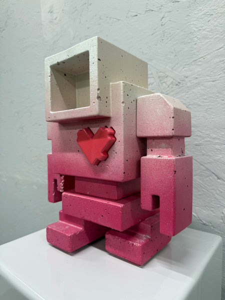 PEARL TREAT - 1ft Concrete Lovebot Sculpture