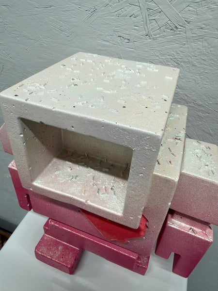PEARL TREAT - 1ft Concrete Lovebot Sculpture
