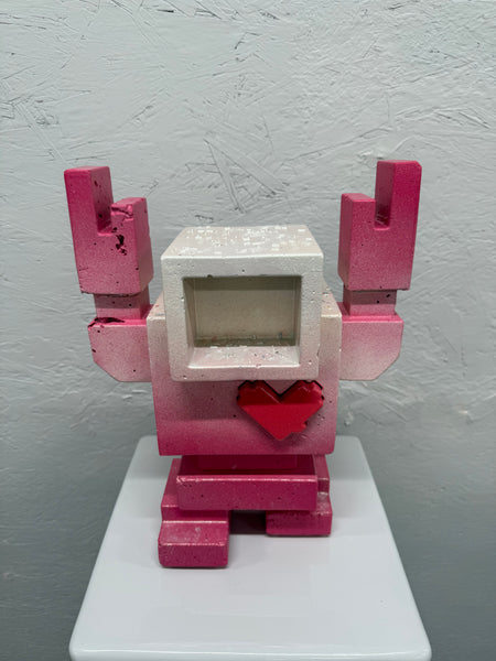 PEARL TREAT - 1ft Concrete Lovebot Sculpture