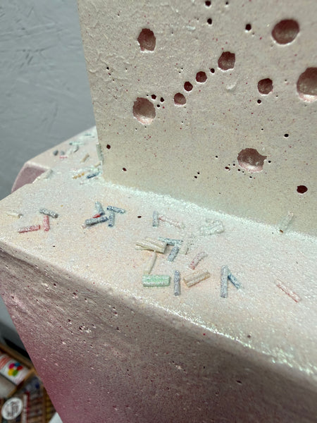 PEARL TREAT - 1ft Concrete Lovebot Sculpture