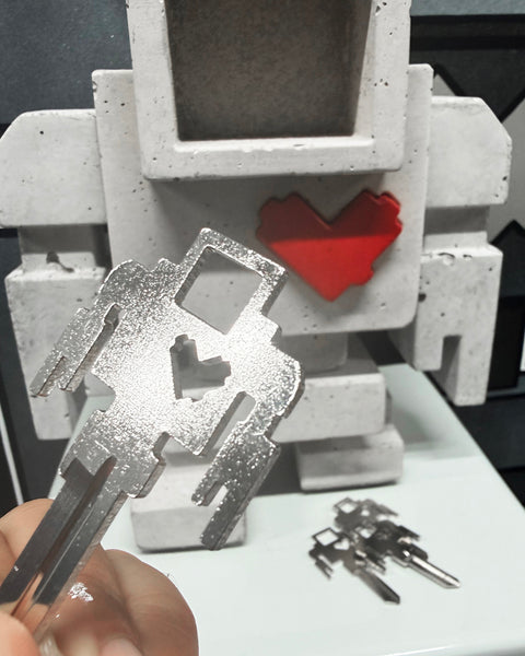 RAFFLE Tickets* - "Keys + 1ft Concrete Lovebot Sculpture