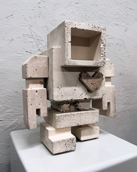 WHITE AND STONE - 1ft Concrete Lovebot