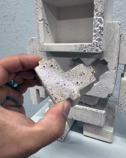 WHITE AND STONE - 1ft Concrete Lovebot