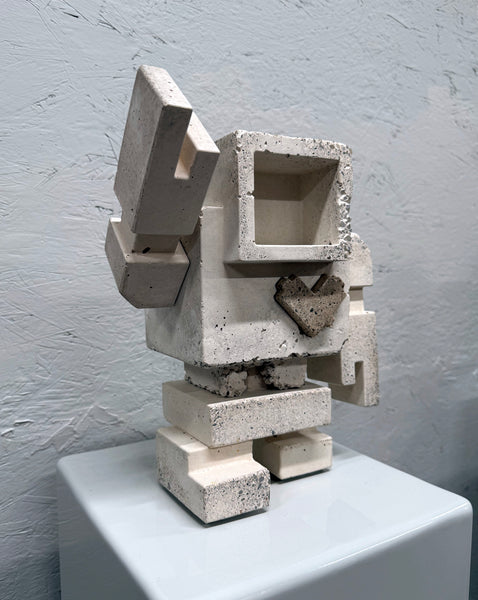 WHITE AND STONE - 1ft Concrete Lovebot