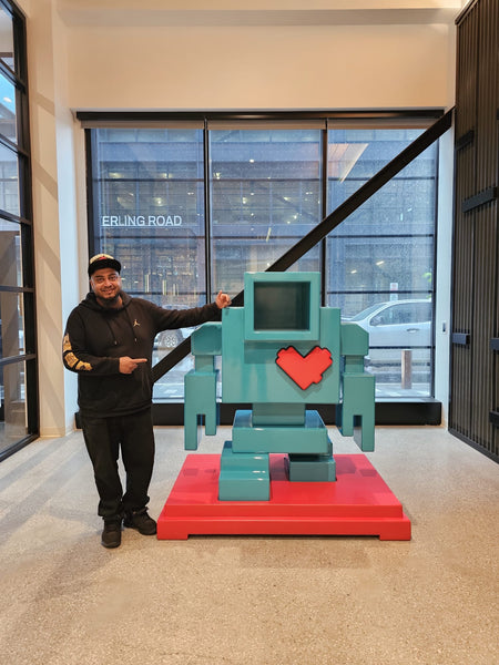 6ft Lovebot Indoor Sculpture.