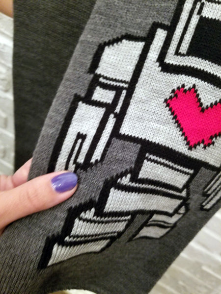 Heather Knit Lovebot Scarf