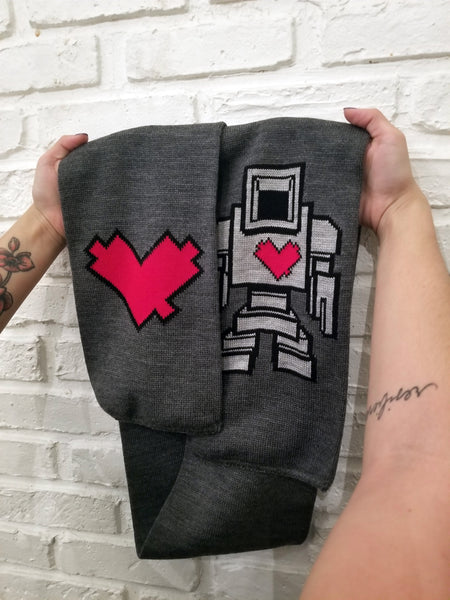 Heather Knit Lovebot Scarf