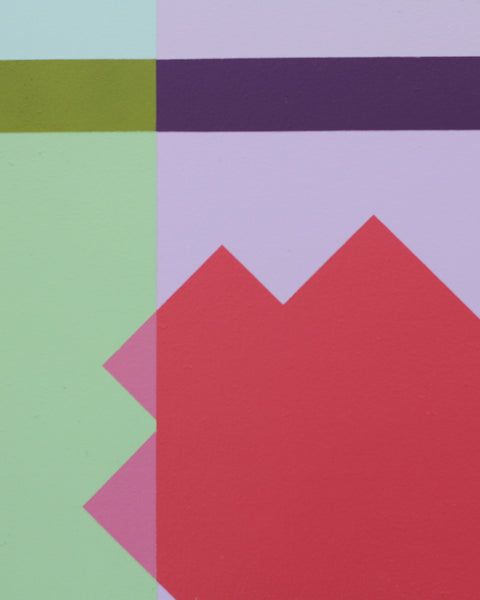 2018 - 60in Original Painting "Chartreuse Square" -  Love Metrix Solo Exhibition Painting by Matthew Del Degan