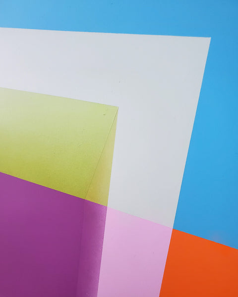 2018 - 60in Original Painting "Chartreuse Square" -  Love Metrix Solo Exhibition Painting by Matthew Del Degan