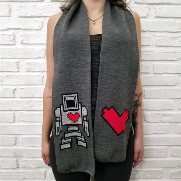 Heather Knit Lovebot Scarf